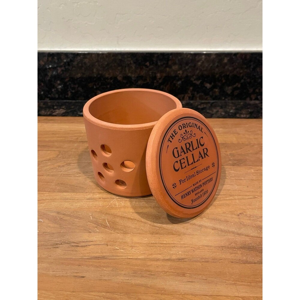 Henry Watson Pottery Terracotta Garlic Keeper